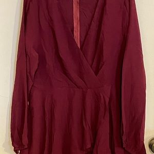NWOT Maroon long sleeve dress